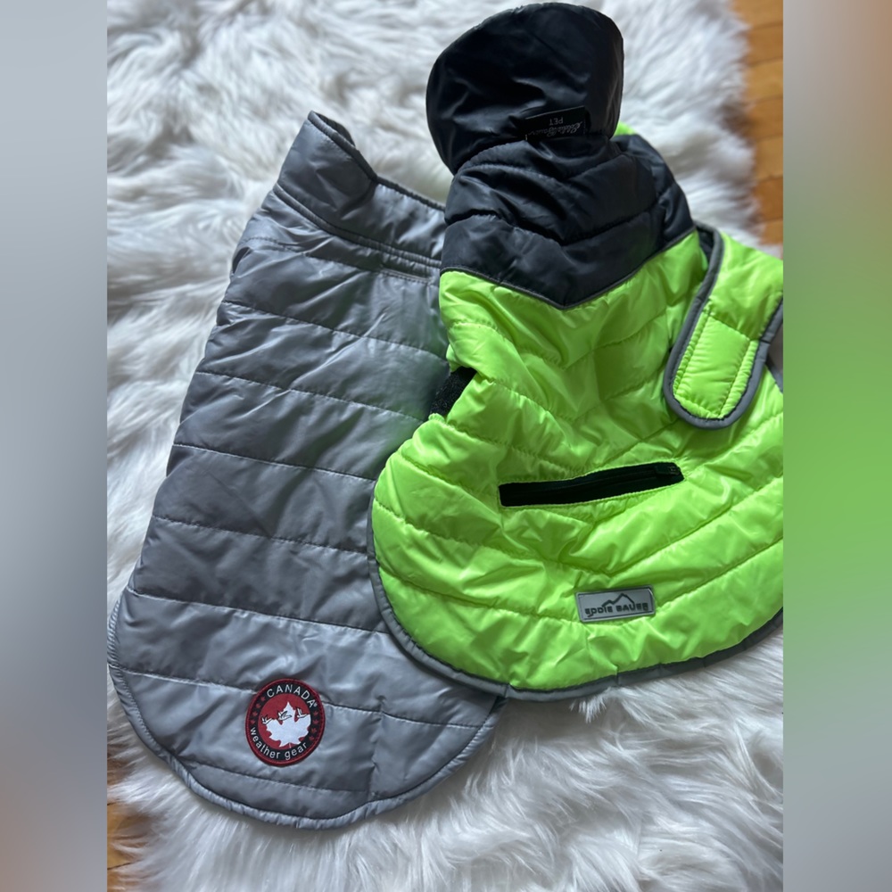 Lot of two dog jackets